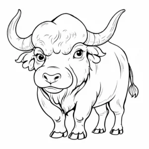 Asian rice field water buffalo coloring page Lulu Pages