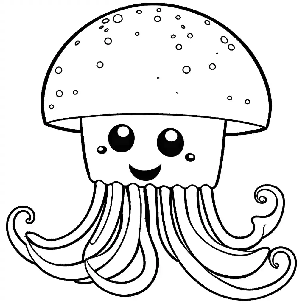 Cute jellyfish coloring page Lulu Pages