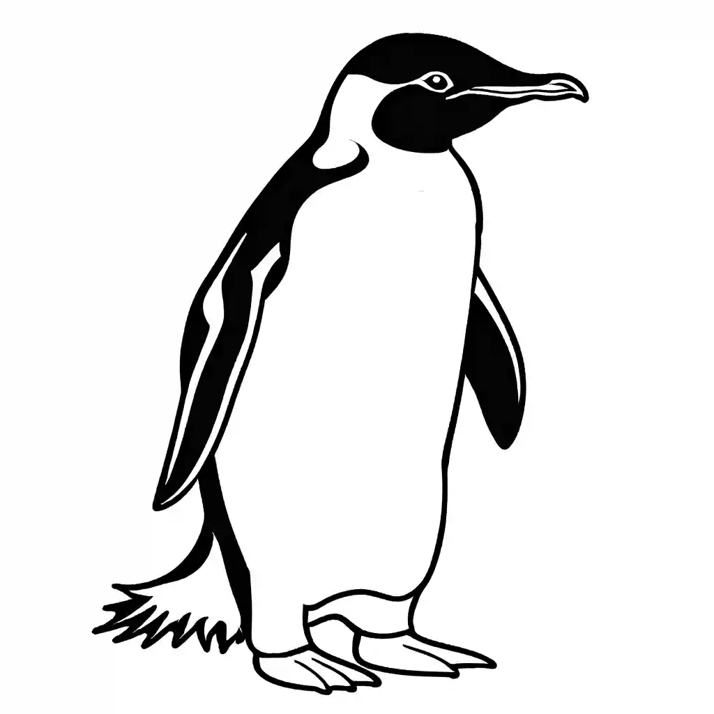 Emperor penguin standing tall coloring page Lulu Pages