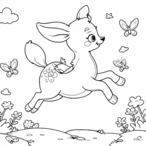 Раскраски из мультфильма Бэмби (Bambi)