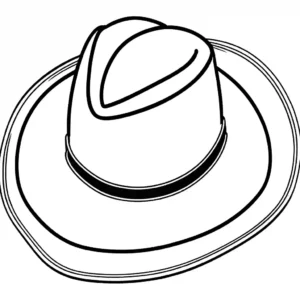 Printable cowboy hat coloring page Lulu Pages