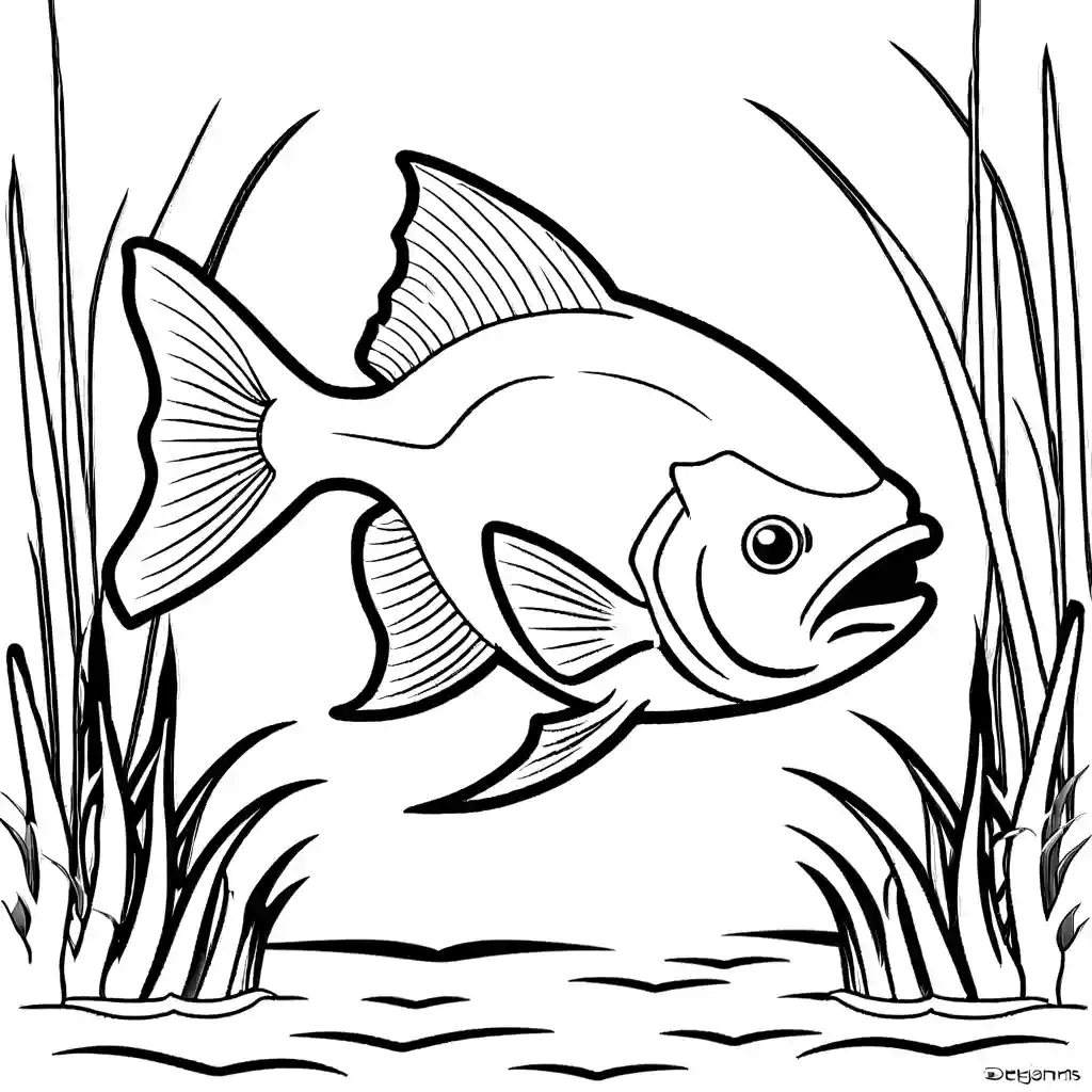Piranha coloring page Lulu Pages