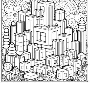 School building and playground coloring page Lulu Pages
