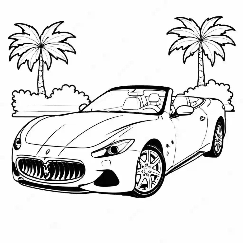 Maserati convertible coloring page Lulu Pages