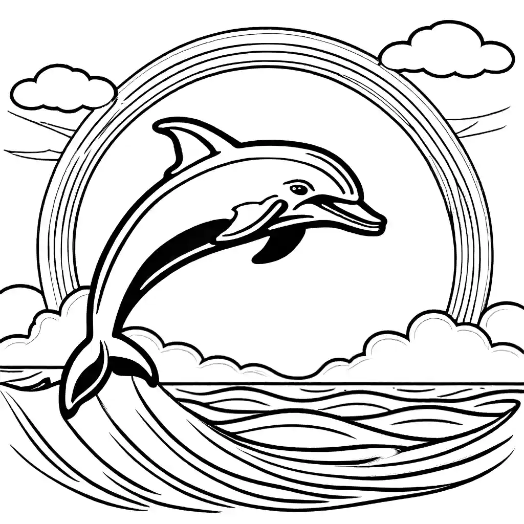 Dolphin coloring page Lulu Pages