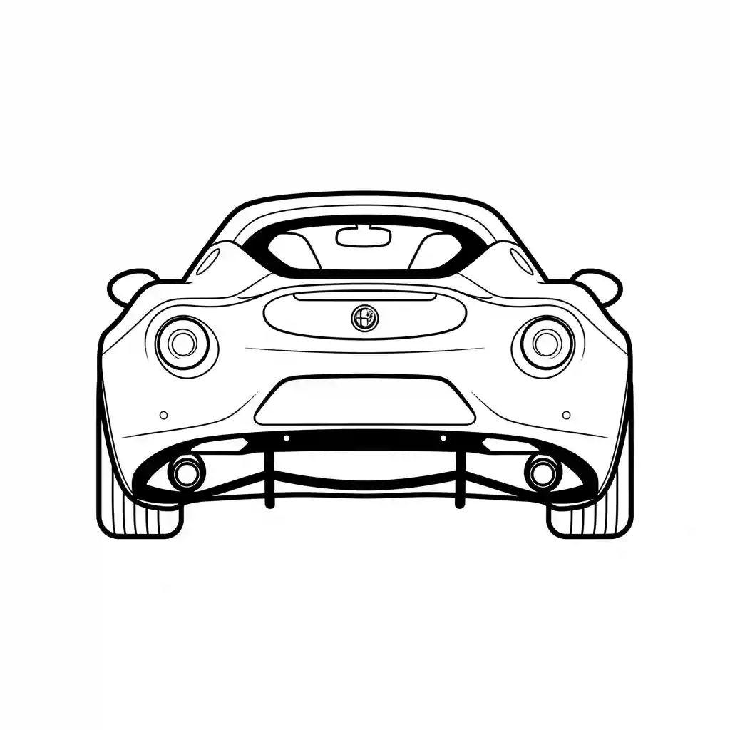 Alfa Romeo 4C Sports Car Coloring Page Lulu Pages