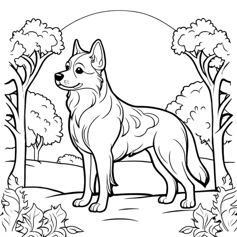 Merle dog coloring page Lulu Pages