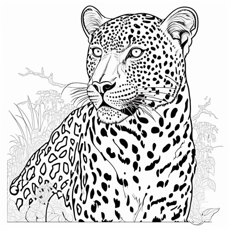 leopard coloring page